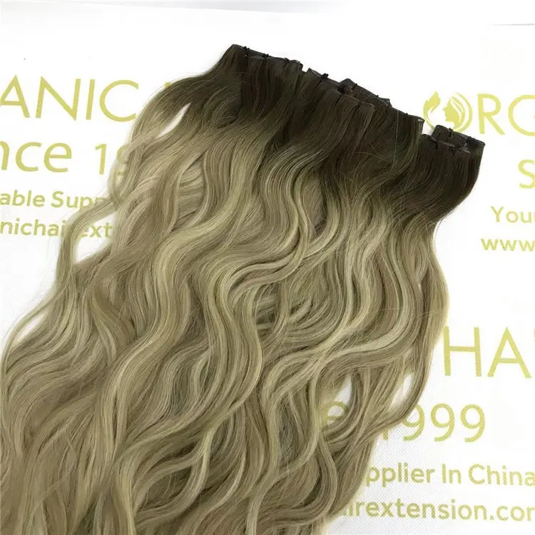 Wholesale human full cuticle remy hand tied weft and genius weft natural wave X408